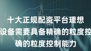 十大正规配资平台理想的制砂设备需要具备精确的粒度控制能力